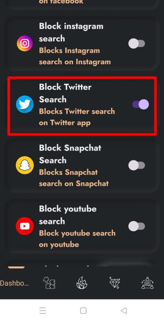 block twitter search